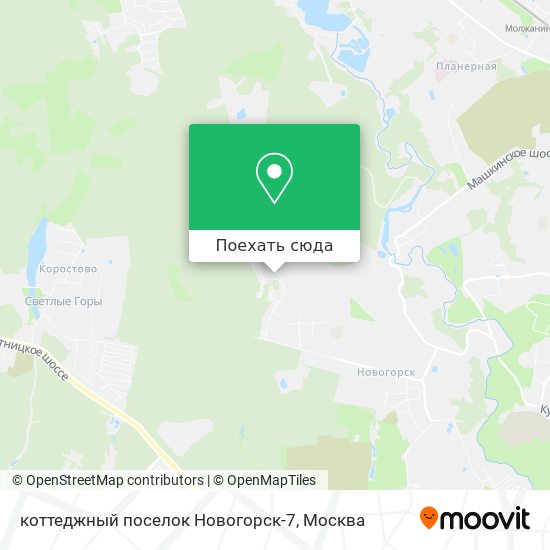 Карта коттеджный поселок Новогорск-7