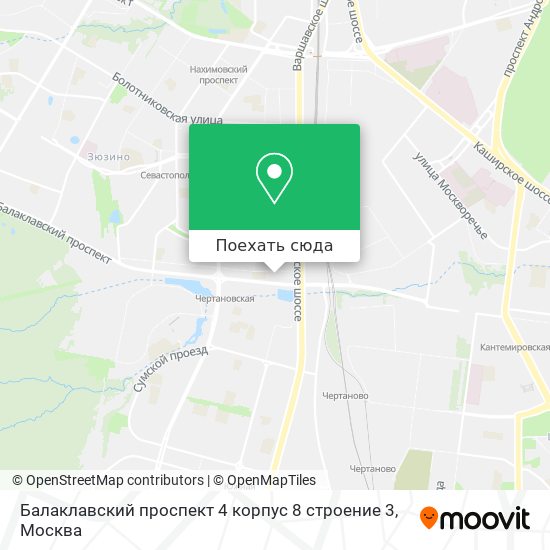 Карта Балаклавский проспект 4 корпус 8 строение 3