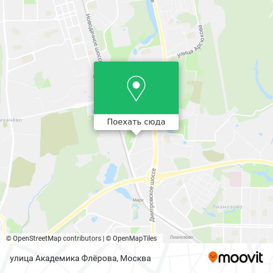 Карта улица Академика Флёрова