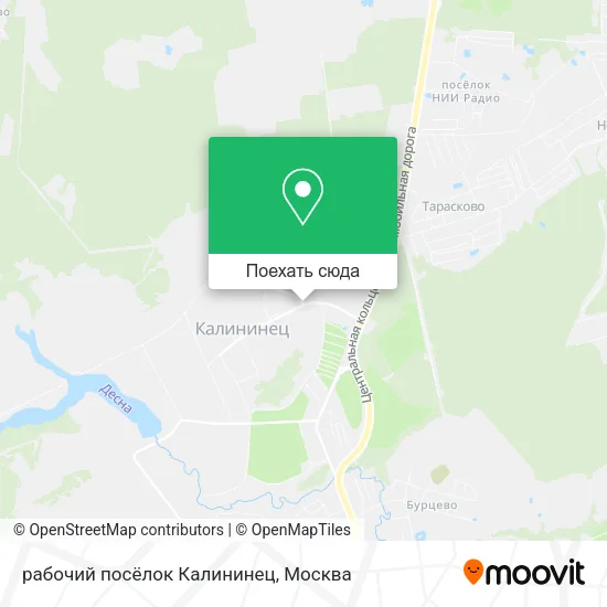 Карта рабочий посёлок Калининец