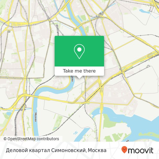Карта Деловой квартал Симоновский