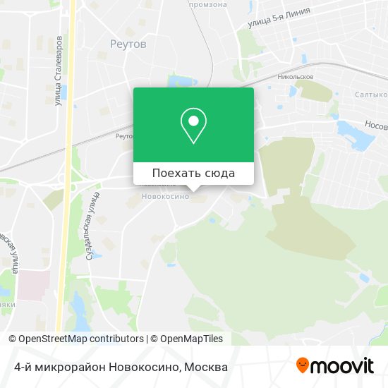 Карта 4-й микрорайон Новокосино