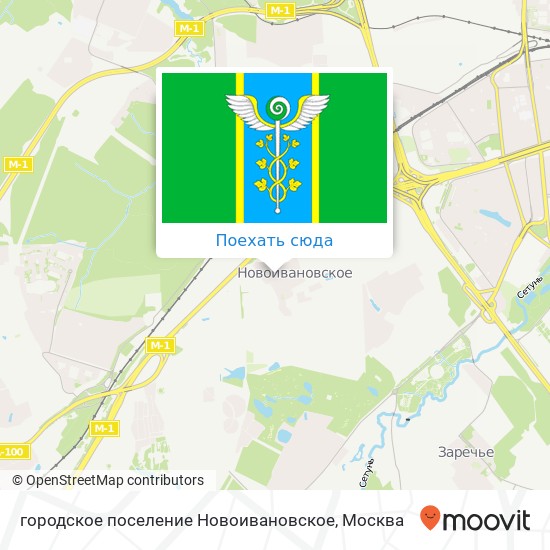 Карта городское поселение Новоивановское