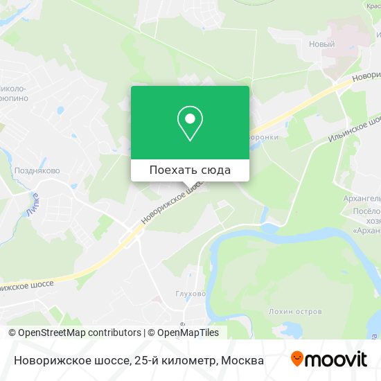 Карта Новорижское шоссе, 25-й километр