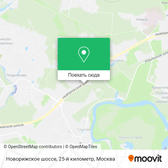 Карта Новорижское шоссе, 25-й километр