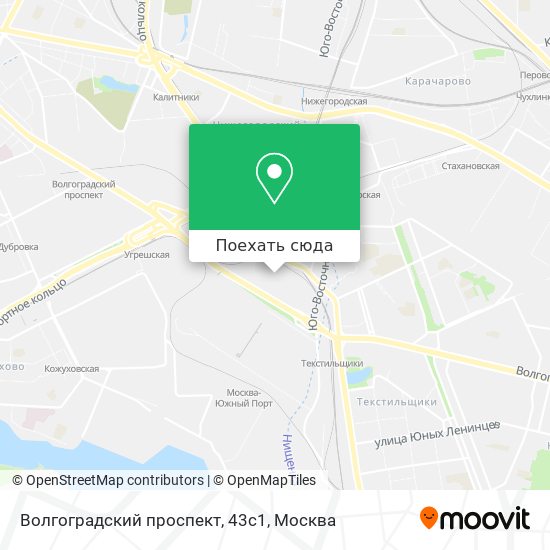 Карта Волгоградский проспект, 43с1