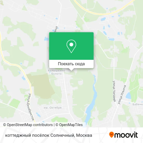 Карта коттеджный посёлок Солнечный