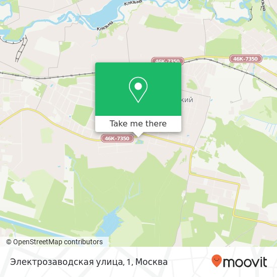 Карта Электрозаводская улица, 1