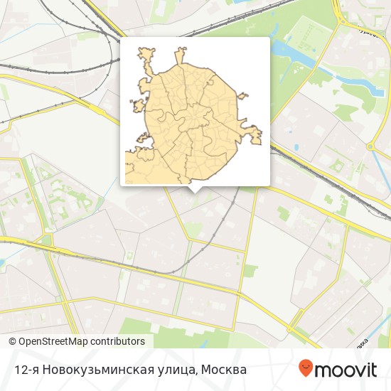 Карта 12-я Новокузьминская улица