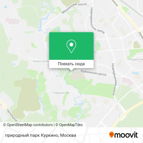 Карта природный парк Куркино