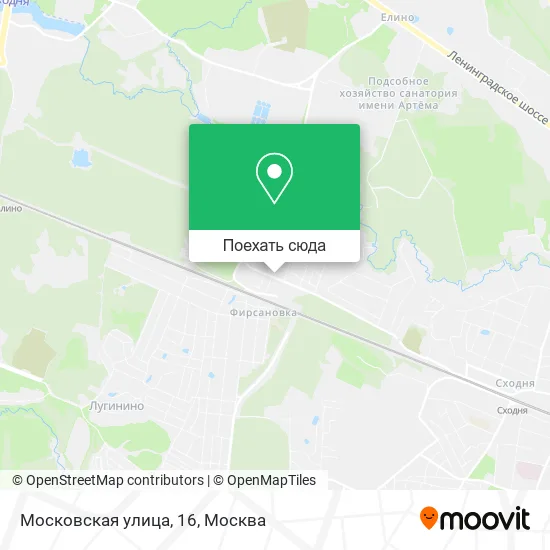 Карта Московская улица, 16