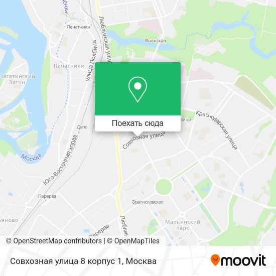 Карта Совхозная улица 8 корпус 1