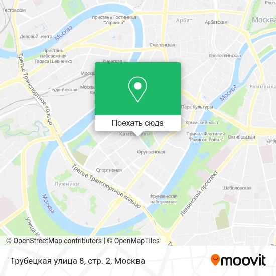 Карта Трубецкая улица 8, стр. 2