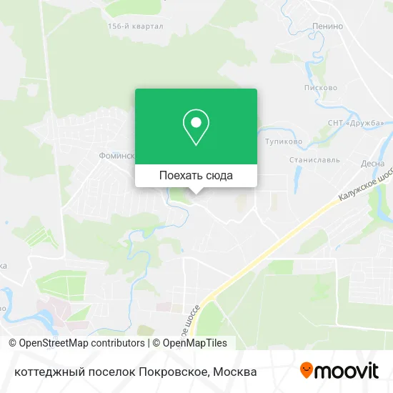 Карта коттеджный поселок Покровское