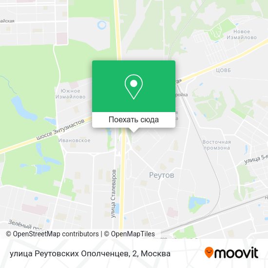 Карта улица Реутовских Ополченцев, 2