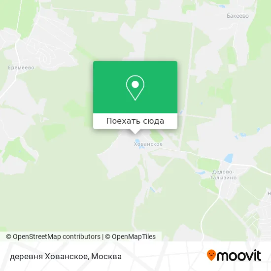 Карта деревня Хованское