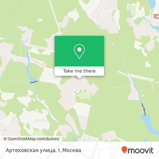 Карта Артековская улица, 1