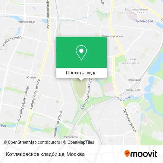 Карта Котляковское кладбище