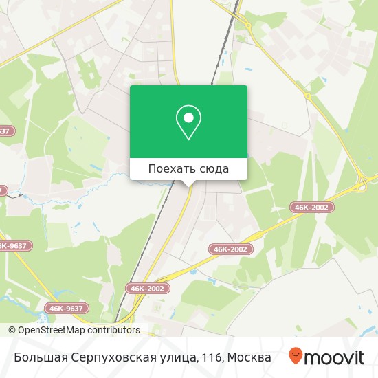 Карта Большая Серпуховская улица, 116