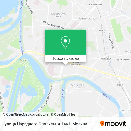 Карта улица Народного Ополчения, 16к1