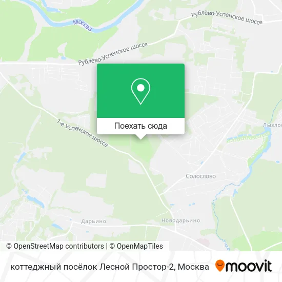 Карта коттеджный посёлок Лесной Простор-2