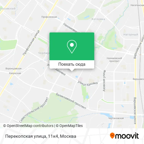 Карта Перекопская улица, 11к4