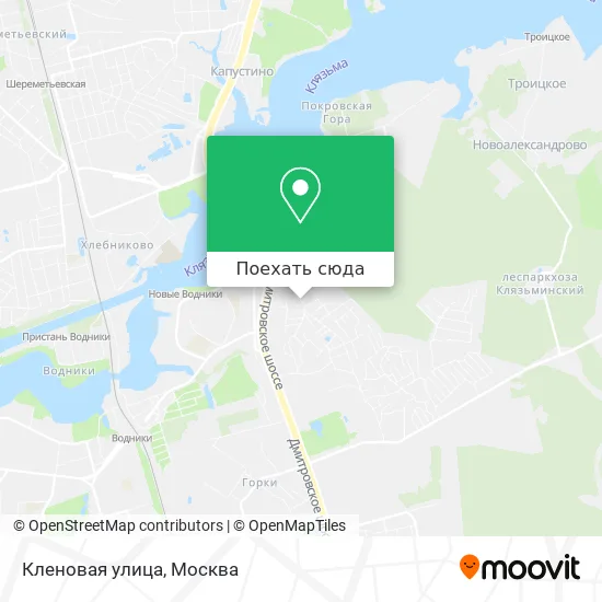 Карта Кленовая улица