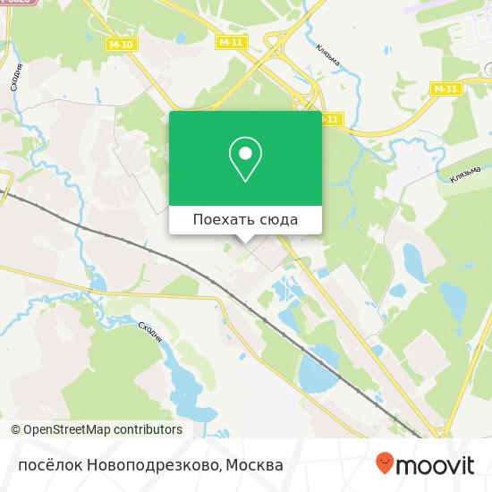 Карта посёлок Новоподрезково