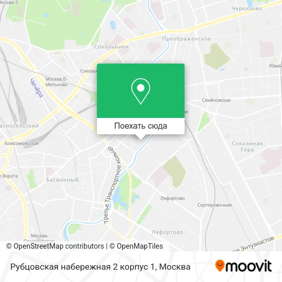 Карта Рубцовская набережная 2 корпус 1