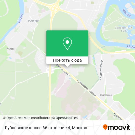 Карта Рублёвское шоссе 66 строение 4