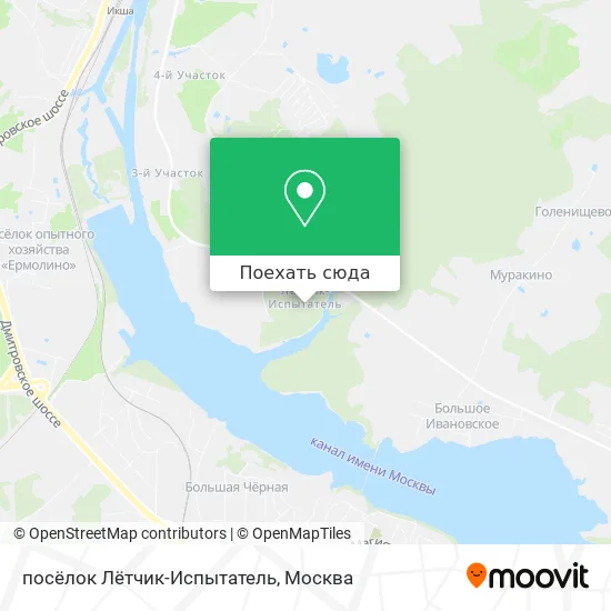 Карта посёлок Лётчик-Испытатель