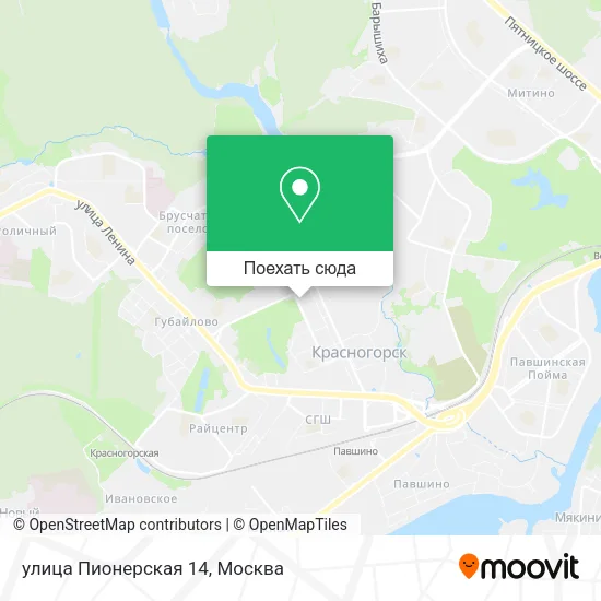 Карта улица Пионерская 14