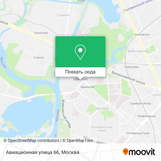 Карта Авиационная улица 66