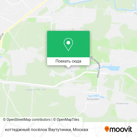 Карта коттеджный посёлок Ваутутинки