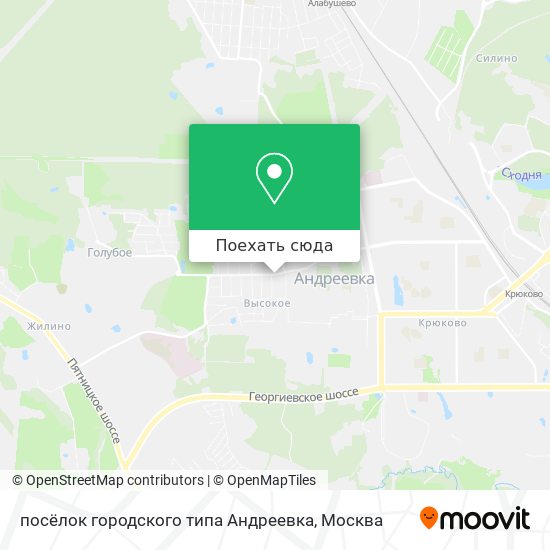 Карта посёлок городского типа Андреевка
