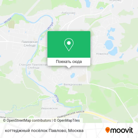 Карта коттеджный посёлок Павлово