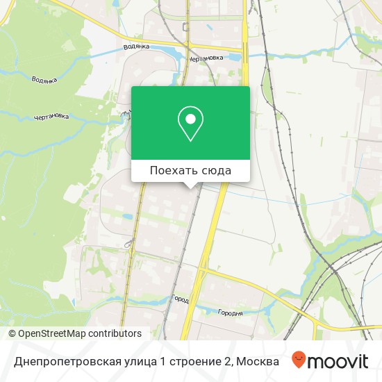 Карта Днепропетровская улица 1 строение 2