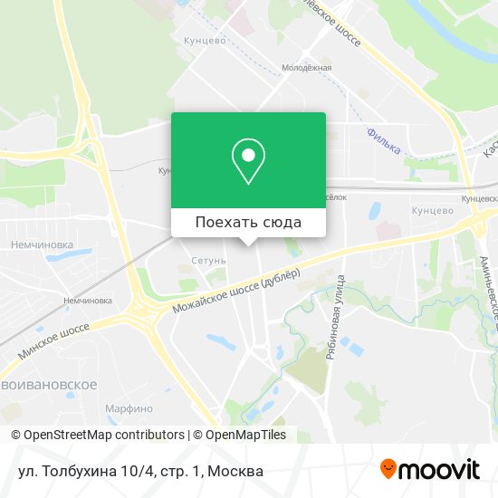 Карта ул. Толбухина 10/4, стр. 1