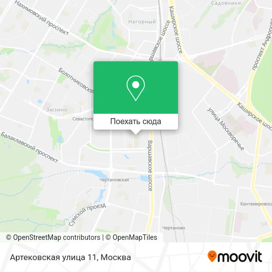Карта Артековская улица 11