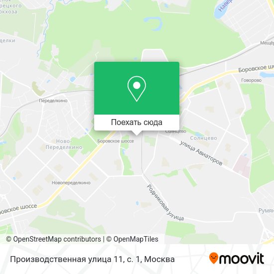 Карта Производственная улица 11, с. 1