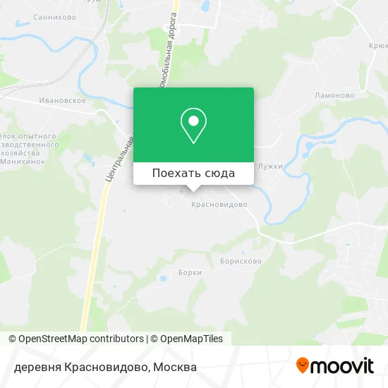 Карта деревня Красновидово