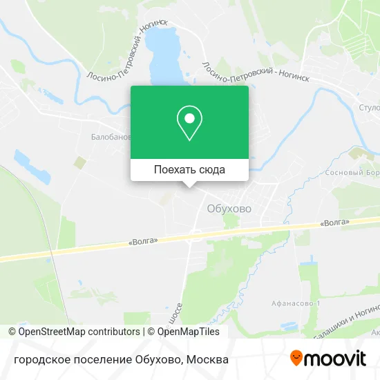 Карта городское поселение Обухово