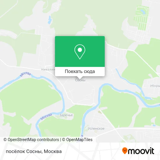 Карта посёлок Сосны