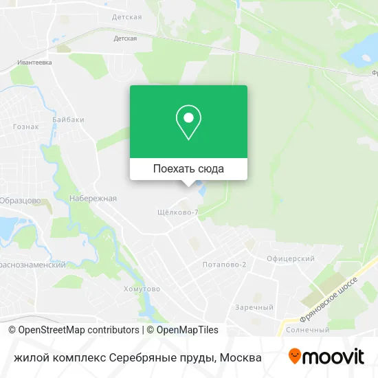Карта жилой комплекс Серебряные пруды
