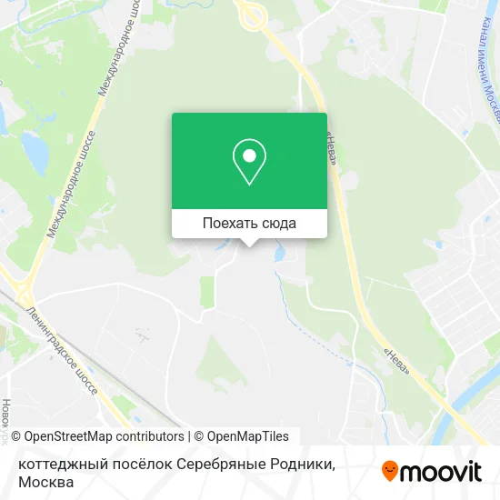 Карта коттеджный посёлок Серебряные Родники