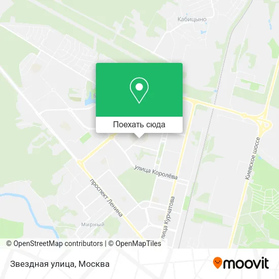Карта Звездная улица