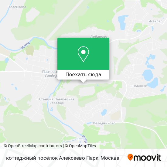 Карта коттеджный посёлок Алексеево Парк