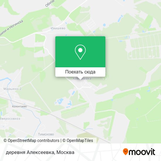 Карта деревня Алексеевка