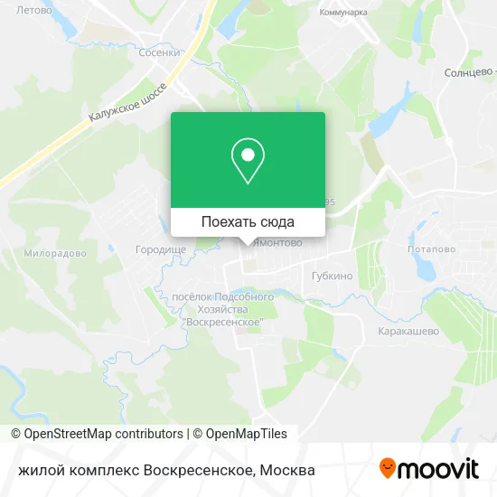 Карта жилой комплекс Воскресенское