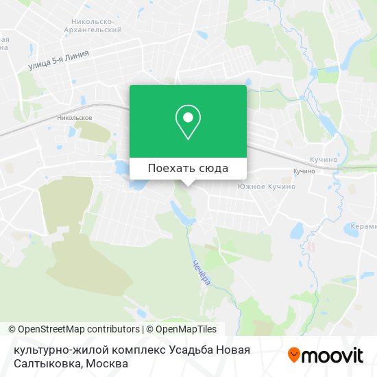 Карта культурно-жилой комплекс Усадьба Новая Салтыковка